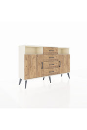 Arges Konsol 4 Raflı 4 Çekmeceli 2 Kapaklı 132x30x83 - S144M019V03A