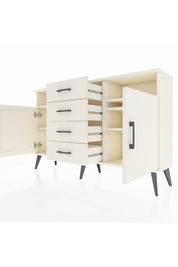 Arges Konsol 4 Raflı 4 Çekmeceli 2 Kapaklı 132x30x83 - S144M019V04A