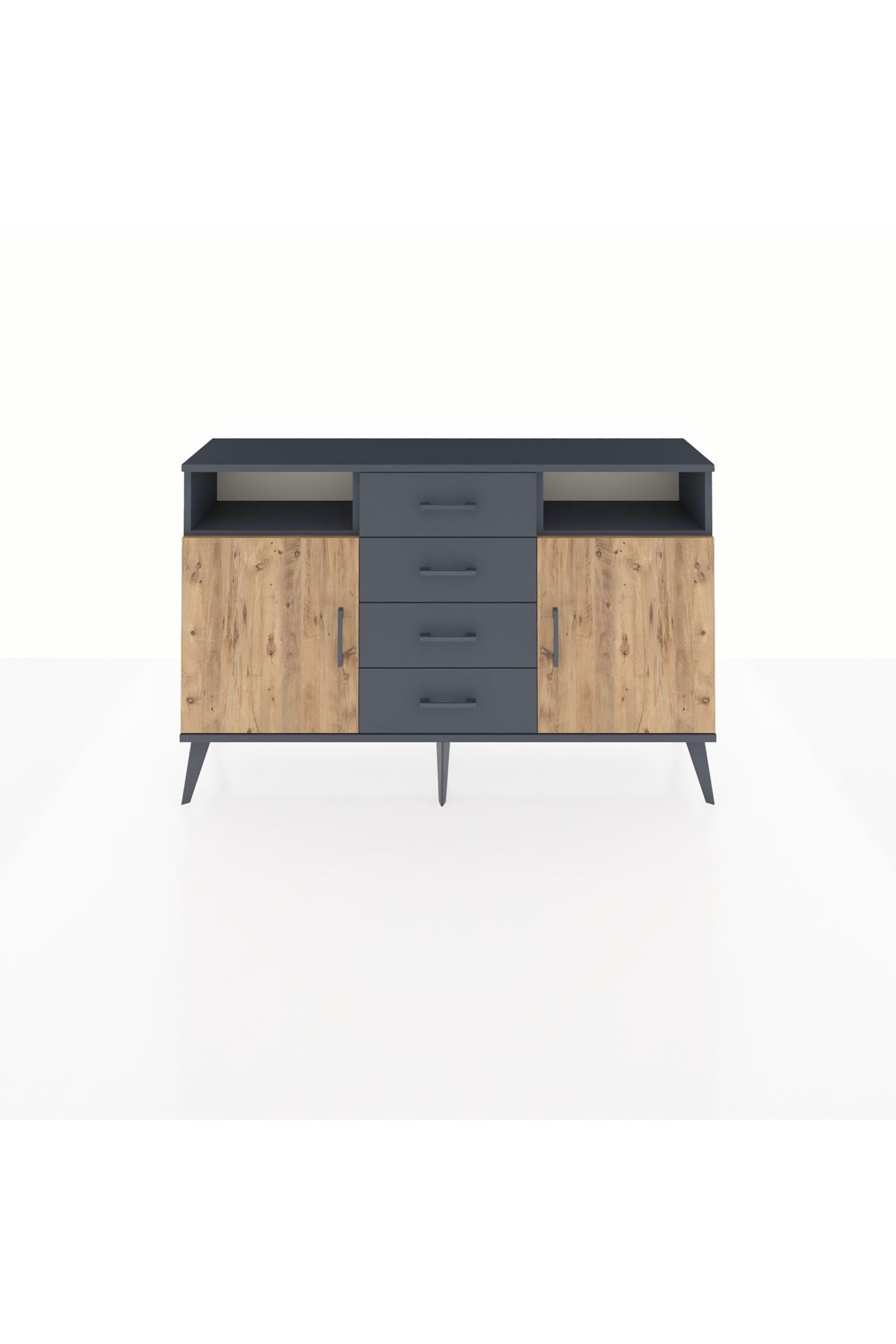 Arges Konsol 4 Raflı 4 Çekmeceli 2 Kapaklı 132x30x83 - S144M019V11A