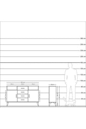 Arges Konsol 4 Raflı 4 Çekmeceli 2 Kapaklı 132x30x83 - S144M019V11A
