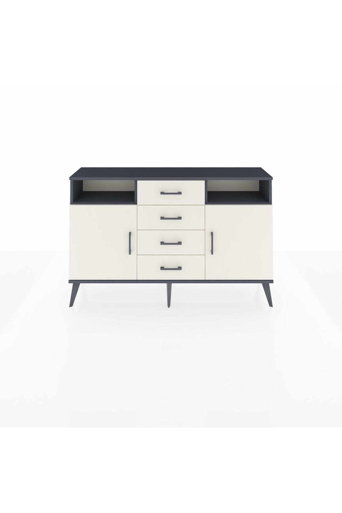 Arges Konsol 4 Raflı 4 Çekmeceli 2 Kapaklı 132x30x83 - S144M019V13A