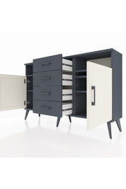 Arges Konsol 4 Raflı 4 Çekmeceli 2 Kapaklı 132x30x83 - S144M019V14A