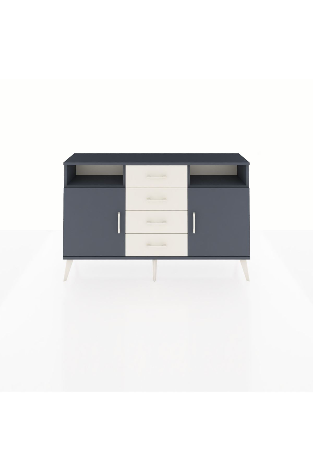 Arges Konsol 4 Raflı 4 Çekmeceli 2 Kapaklı 132x30x83 - S144M019V16A