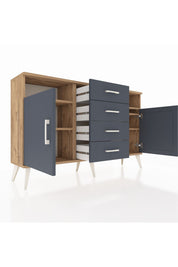 Arges Konsol 4 Raflı 4 Çekmeceli 2 Kapaklı 132x30x83 - S144M019V26A
