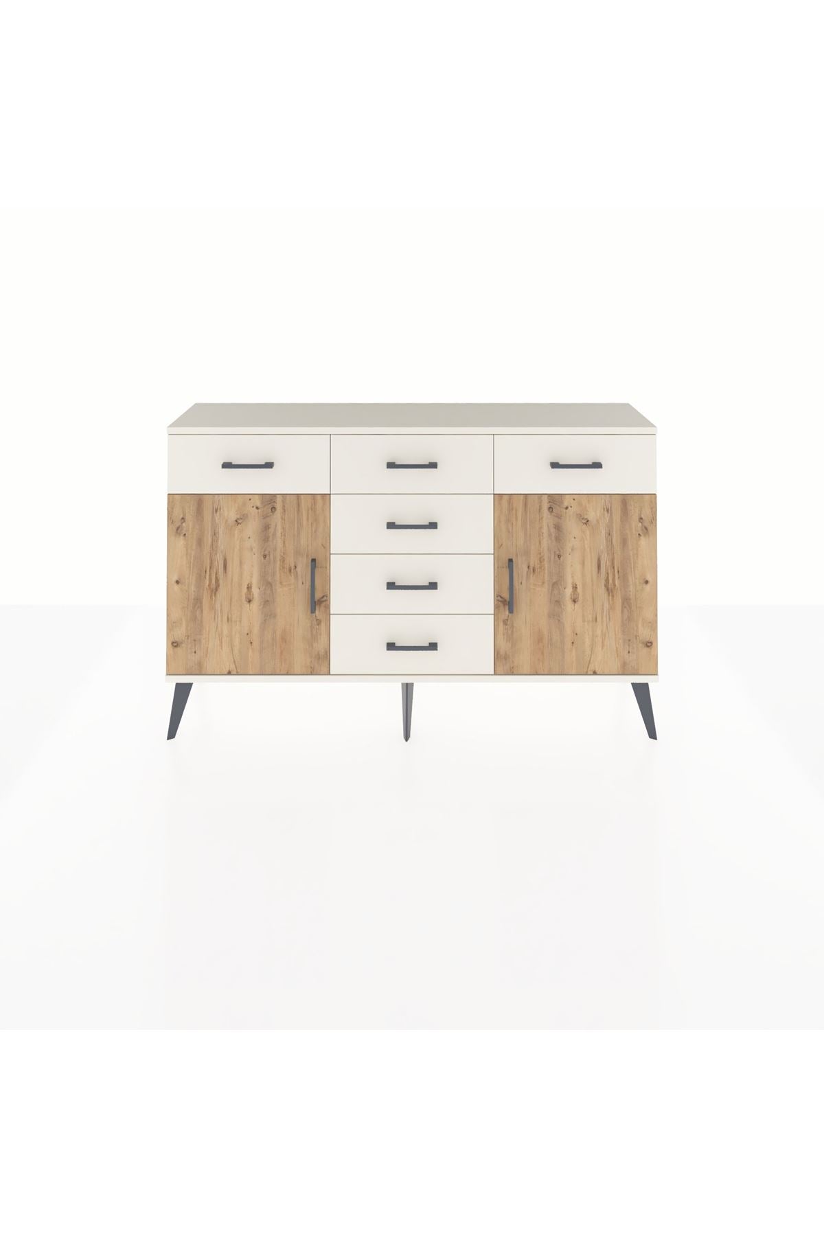 Arges Konsol 2 Raflı 6 Çekmeceli 2 Kapaklı 132x30x83 - S144M020V01A