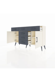 Arges Konsol 2 Raflı 6 Çekmeceli 2 Kapaklı 132x30x83 - S144M020V05A