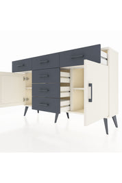 Arges Konsol 2 Raflı 6 Çekmeceli 2 Kapaklı 132x30x83 - S144M020V05A