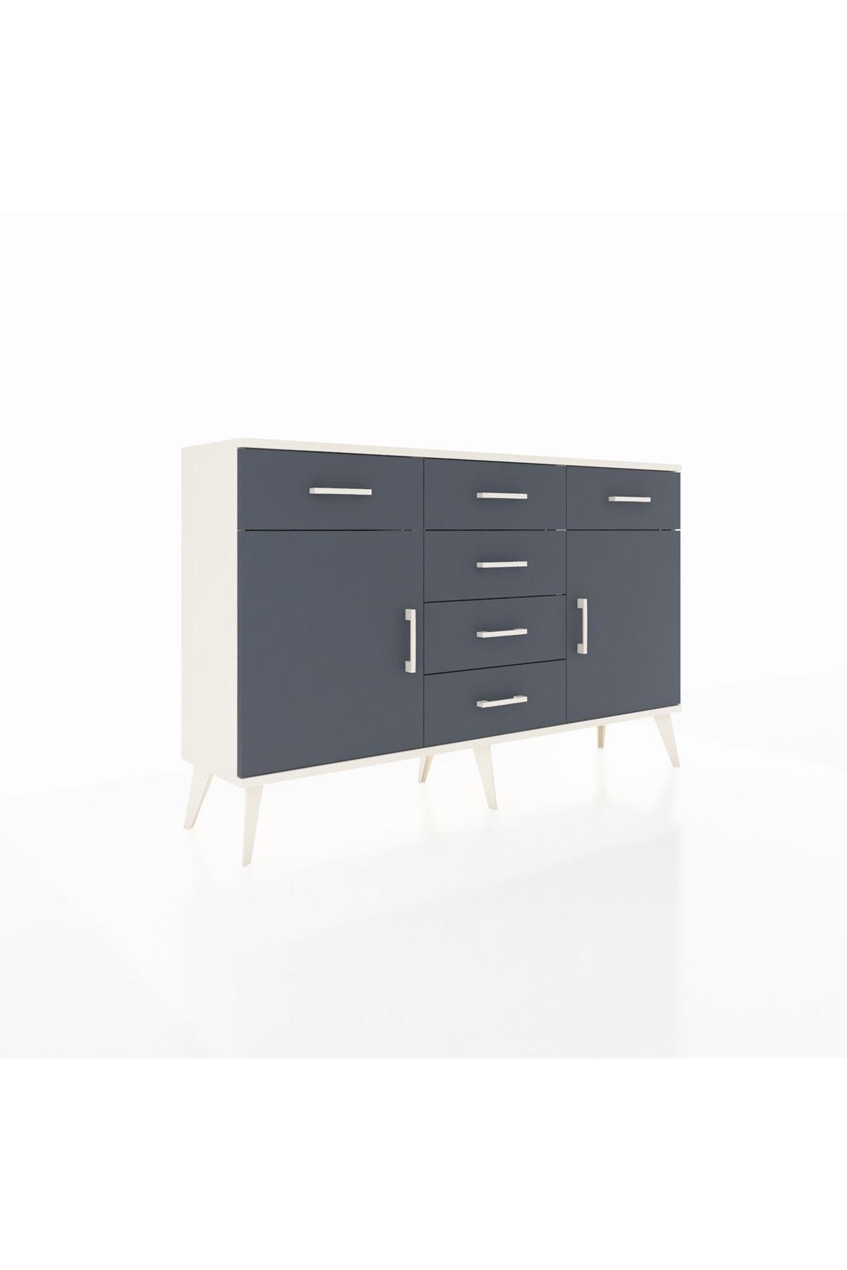 Arges Konsol 2 Raflı 6 Çekmeceli 2 Kapaklı 132x30x83 - S144M020V08A