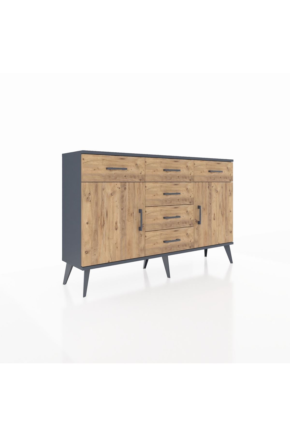 Arges Konsol 2 Raflı 6 Çekmeceli 2 Kapaklı 132x30x83 - S144M020V12A