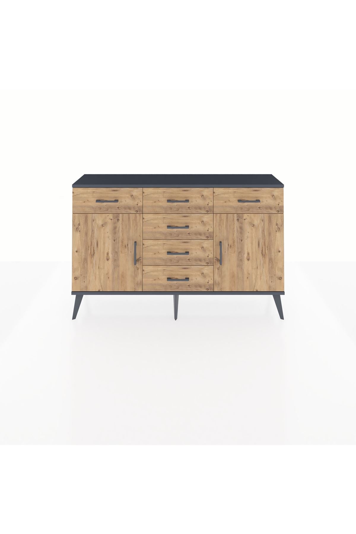 Arges Konsol 2 Raflı 6 Çekmeceli 2 Kapaklı 132x30x83 - S144M020V12A