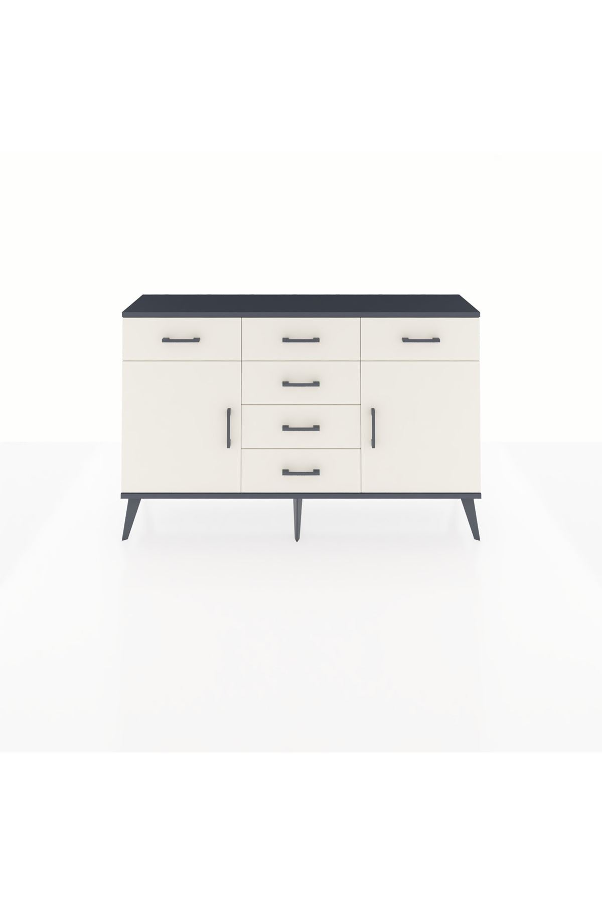 Arges Konsol 2 Raflı 6 Çekmeceli 2 Kapaklı 132x30x83 - S144M020V13A