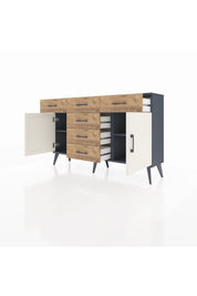 Arges Konsol 2 Raflı 6 Çekmeceli 2 Kapaklı 132x30x83 - S144M020V15A