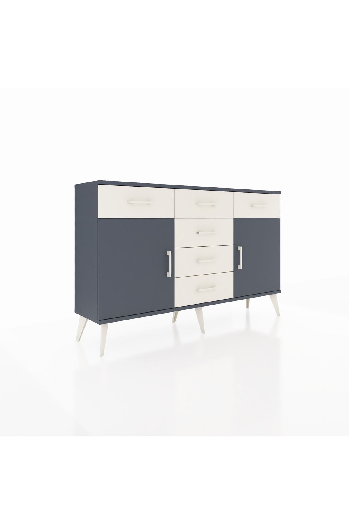 Arges Konsol 2 Raflı 6 Çekmeceli 2 Kapaklı 132x30x83 - S144M020V16A
