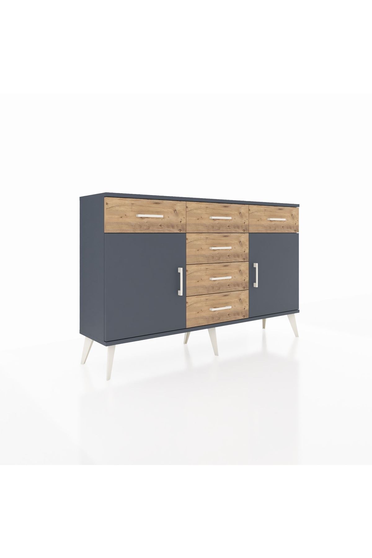 Arges Konsol 2 Raflı 6 Çekmeceli 2 Kapaklı 132x30x83 - S144M020V18A