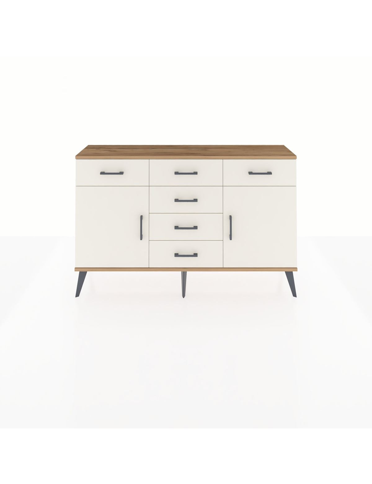 Arges Konsol 2 Raflı 6 Çekmeceli 2 Kapaklı 132x30x83 - S144M020V22A