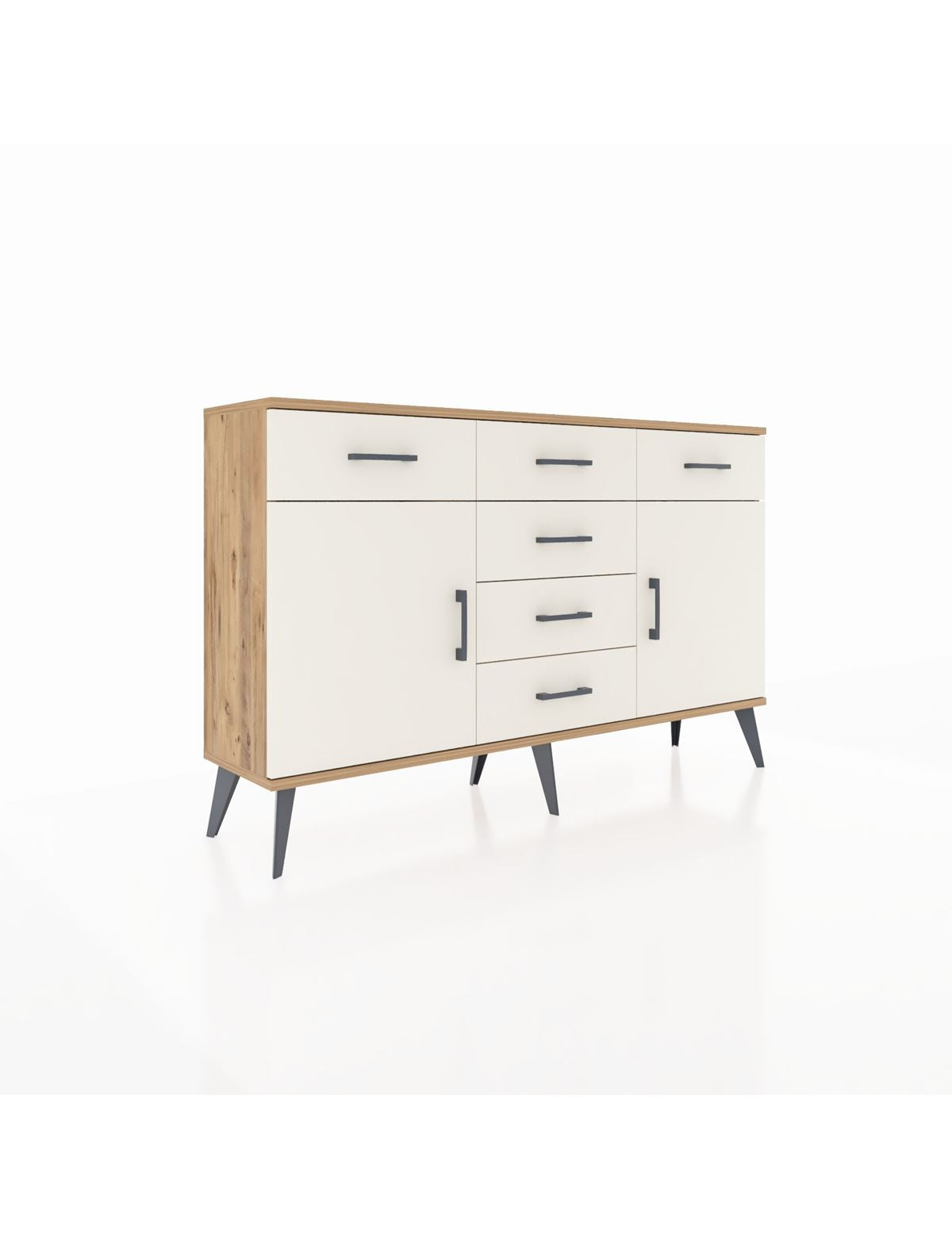 Arges Konsol 2 Raflı 6 Çekmeceli 2 Kapaklı 132x30x83 - S144M020V22A
