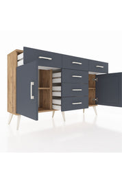 Arges Konsol 2 Raflı 6 Çekmeceli 2 Kapaklı 132x30x83 - S144M020V26A