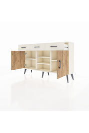 Arges Konsol 4 Raflı 3 Çekmeceli 2 Kapaklı 132x30x83 - S144M021V01A