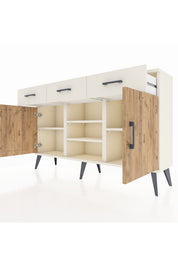 Arges Konsol 4 Raflı 3 Çekmeceli 2 Kapaklı 132x30x83 - S144M021V01A