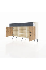 Arges Konsol 4 Raflı 3 Çekmeceli 2 Kapaklı 132x30x83 - S144M021V02A