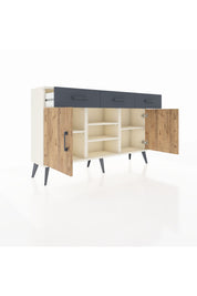 Arges Konsol 4 Raflı 3 Çekmeceli 2 Kapaklı 132x30x83 - S144M021V02A
