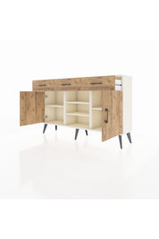 Arges Konsol 4 Raflı 3 Çekmeceli 2 Kapaklı 132x30x83 - S144M021V03A