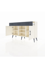 Arges Konsol 4 Raflı 3 Çekmeceli 2 Kapaklı 132x30x83 - S144M021V05A