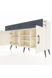 Arges Konsol 4 Raflı 3 Çekmeceli 2 Kapaklı 132x30x83 - S144M021V05A