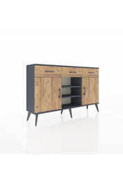 Arges Konsol 4 Raflı 3 Çekmeceli 2 Kapaklı 132x30x83 - S144M021V12A