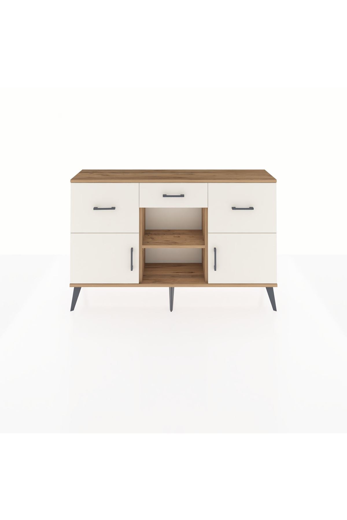Arges Konsol Tek Raflı 3 Çekmeceli 3 Kapaklı 132x30x83 - S144M010V22A