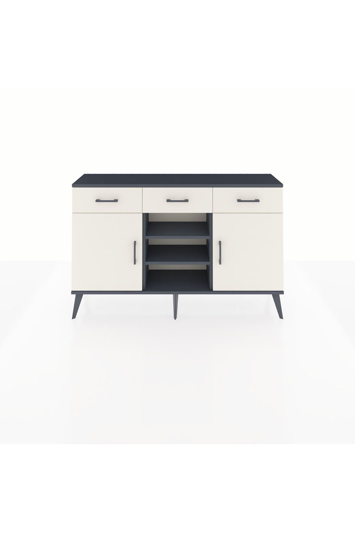 Arges Konsol 4 Raflı 3 Çekmeceli 2 Kapaklı 132x30x83 - S144M021V13A