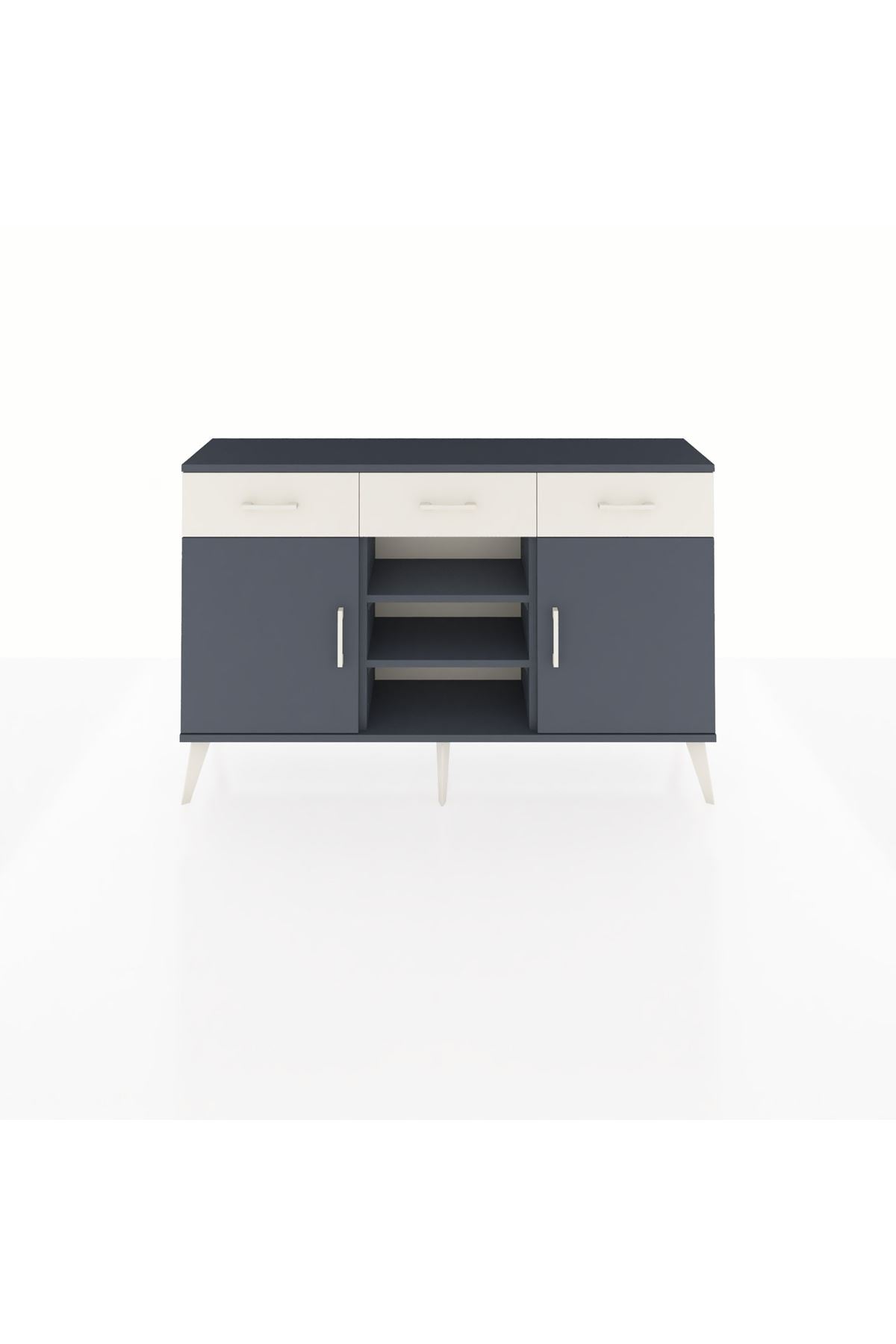 Arges Konsol 4 Raflı 3 Çekmeceli 2 Kapaklı 132x30x83 - S144M021V16A