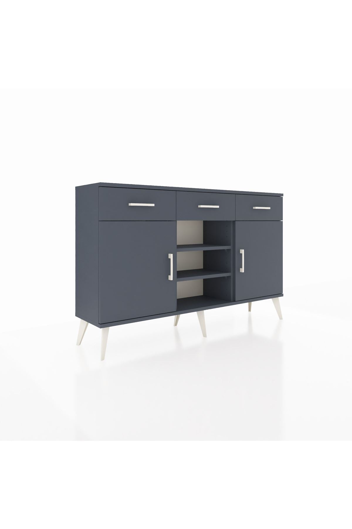 Arges Konsol 4 Raflı 3 Çekmeceli 2 Kapaklı 132x30x83 - S144M021V17A