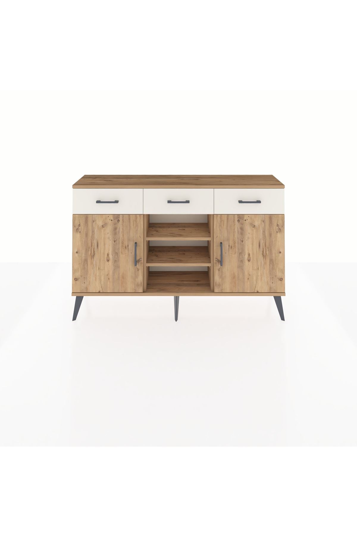 Arges Konsol 4 Raflı 3 Çekmeceli 2 Kapaklı 132x30x83 - S144M021V19A