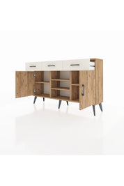 Arges Konsol 4 Raflı 3 Çekmeceli 2 Kapaklı 132x30x83 - S144M021V19A