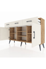 Arges Konsol 4 Raflı 3 Çekmeceli 2 Kapaklı 132x30x83 - S144M021V22A