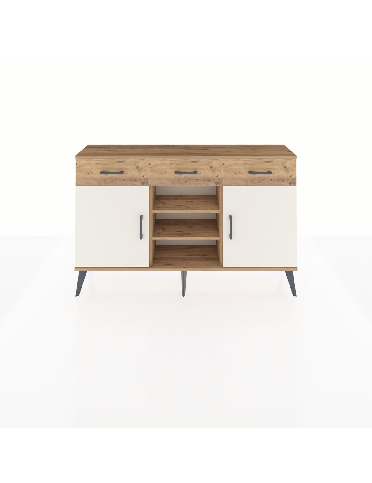 Arges Konsol 4 Raflı 3 Çekmeceli 2 Kapaklı 132x30x83 - S144M021V24A