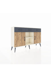 Arges Konsol 3 Raflı 3 Çekmeceli 3 Kapaklı 132x30x83 - S144M022V02A