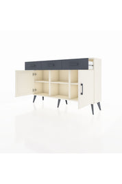 Arges Konsol 3 Raflı 3 Çekmeceli 3 Kapaklı 132x30x83 - S144M022V05A