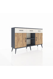 Arges Konsol 3 Raflı 3 Çekmeceli 3 Kapaklı 132x30x83 - S144M022V10A