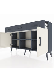 Arges Konsol 3 Raflı 3 Çekmeceli 3 Kapaklı 132x30x83 - S144M022V14A