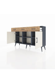 Arges Konsol 3 Raflı 3 Çekmeceli 3 Kapaklı 132x30x83 - S144M022V15A