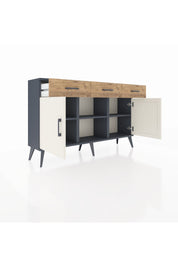 Arges Konsol 3 Raflı 3 Çekmeceli 3 Kapaklı 132x30x83 - S144M022V15A