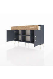 Arges Konsol 3 Raflı 3 Çekmeceli 3 Kapaklı 132x30x83 - S144M022V18A