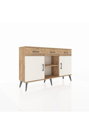 Arges Konsol 3 Raflı 3 Çekmeceli 3 Kapaklı 132x30x83 - S144M022V24A