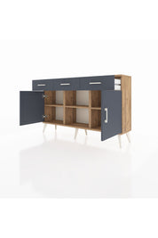 Arges Konsol 3 Raflı 3 Çekmeceli 3 Kapaklı 132x30x83 - S144M022V26A