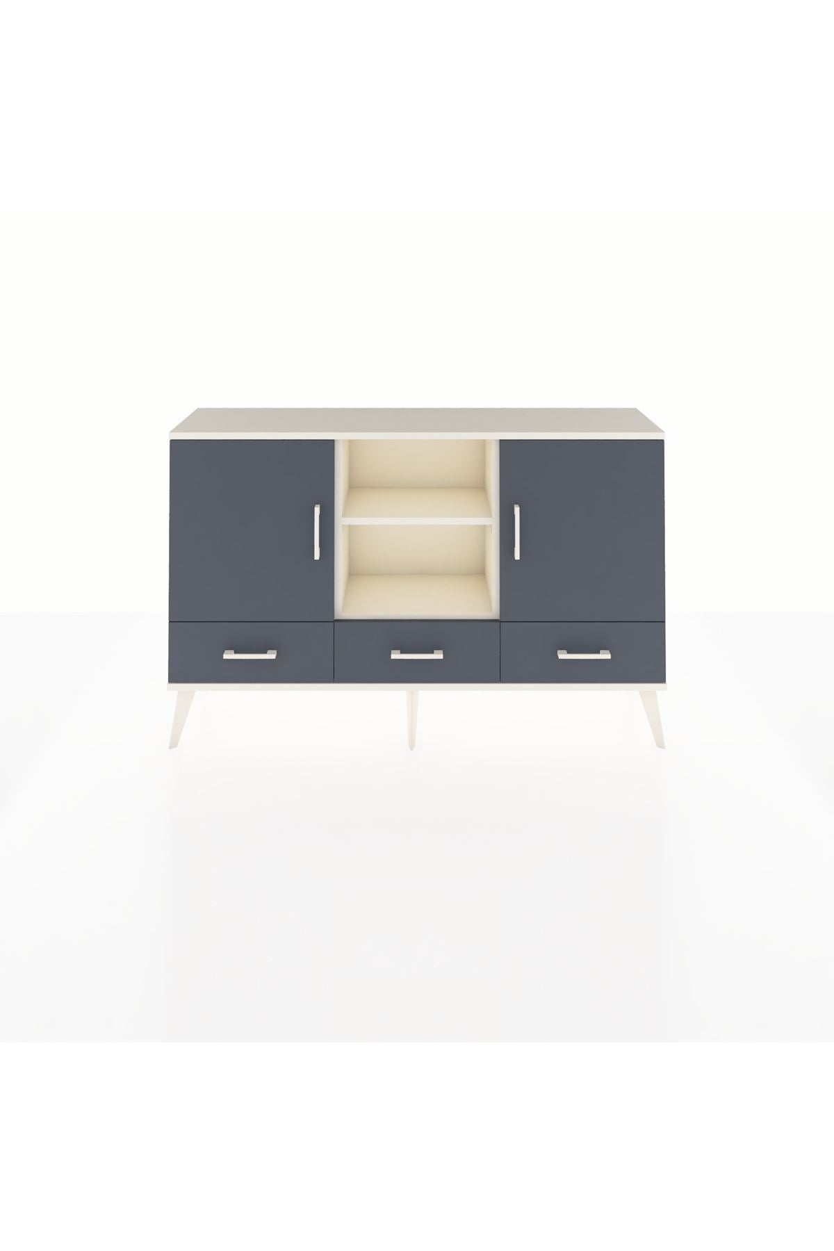 Arges Konsol 6 Raflı 3 Çekmeceli 3 Kapaklı 132x30x83 - S144M023V08A