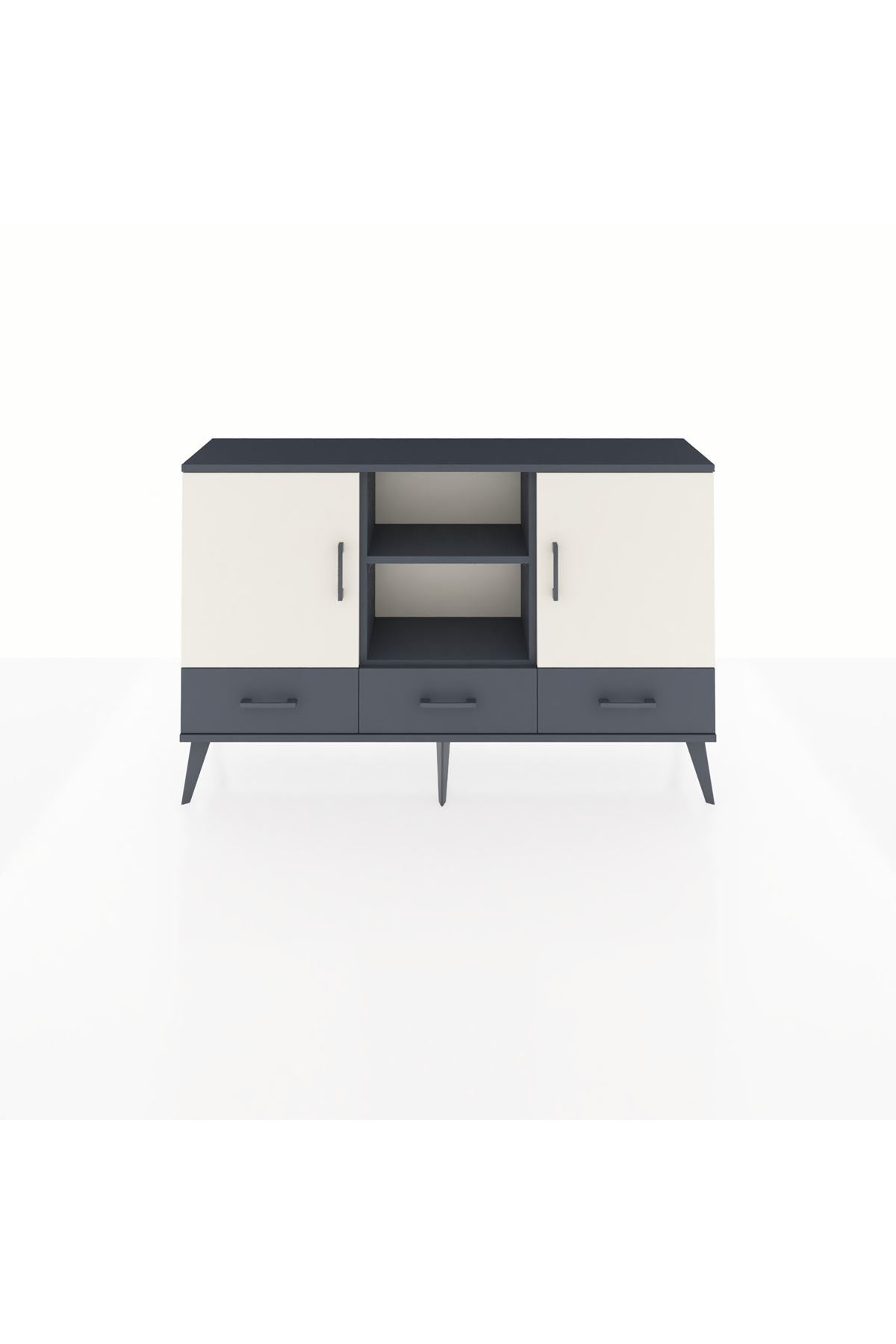 Arges Konsol 6 Raflı 3 Çekmeceli 3 Kapaklı 132x30x83 - S144M023V14A