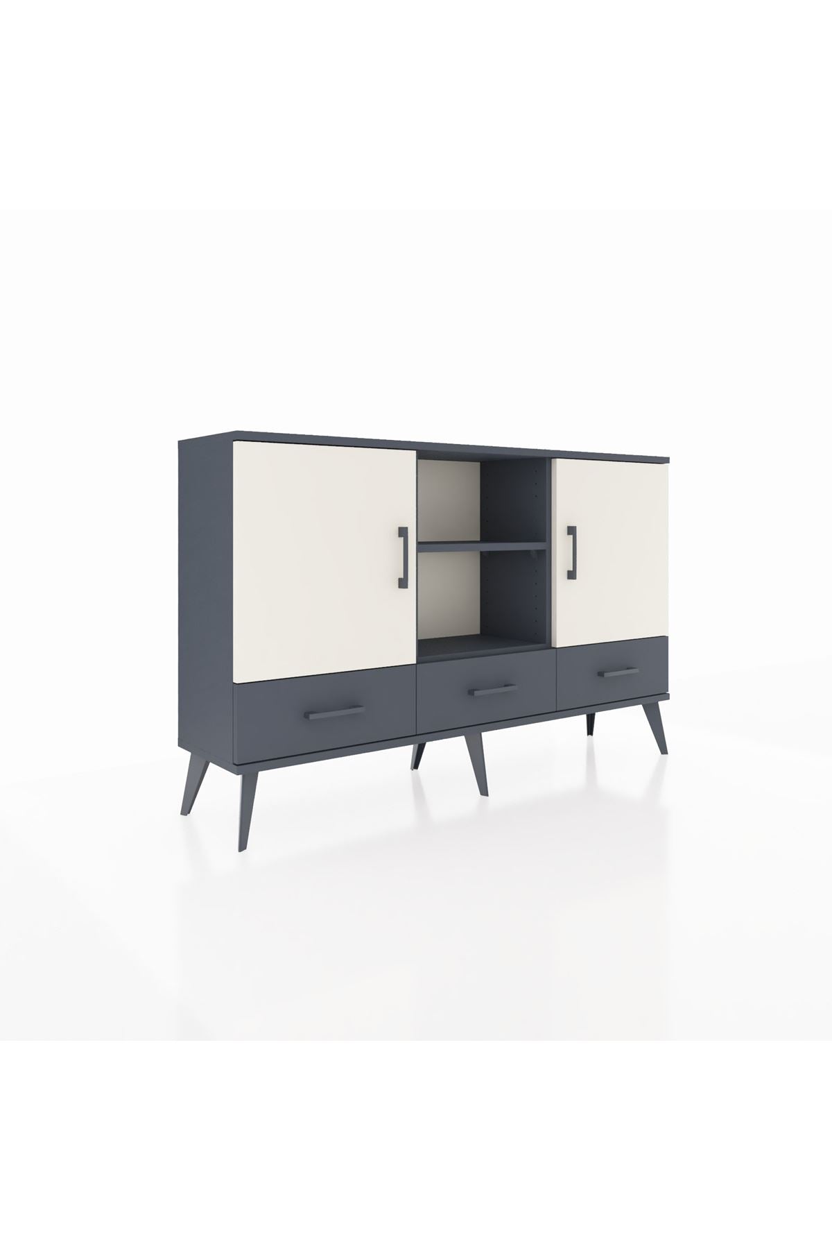 Arges Konsol 6 Raflı 3 Çekmeceli 3 Kapaklı 132x30x83 - S144M023V14A