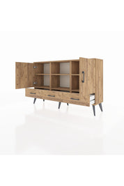 Arges Konsol 6 Raflı 3 Çekmeceli 3 Kapaklı 132x30x83 - S144M023V21A